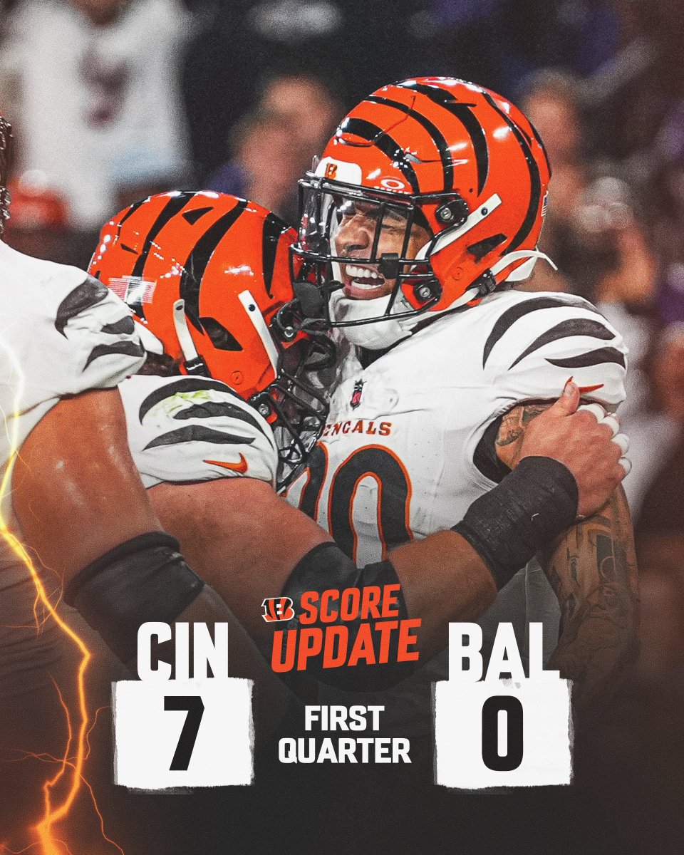 Bengals's tweet photo. Q1.

#CINvsBAL on @NFLonPrime https://t.co/yJPcnJkqqG