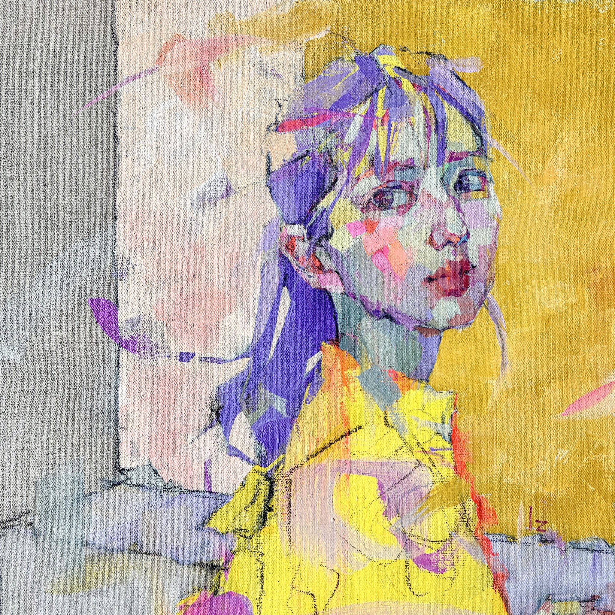 【真作】絵画　ビロード生地に油彩　静寂の美　光と影が奏でる女性像　V5 真作】絵画 ビロード生地に油彩 静寂の美 光と影が奏でる女性像