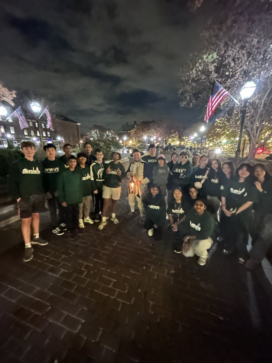 Bus 2 enjoyed some ghost story telling tonight in historic Alexandria, VA. We need these kids to sleep tonight after a long day, not sure if the ghost stories are gonna help with that! #NoviDC24