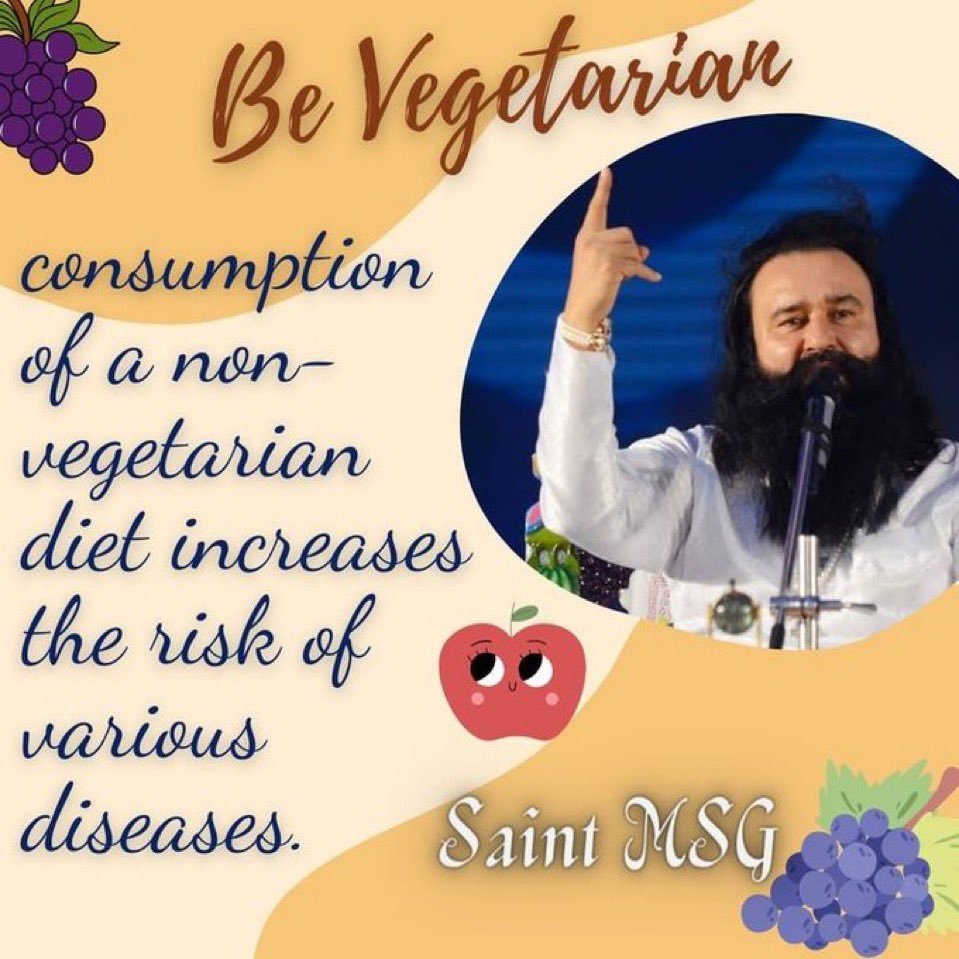 SukhmanderBrar0's tweet photo. "As is the food,so is the mind," Saint Dr MSG explains that by adopting a vegetarian diet, you can drive away diseases. Vegetarian food provides both physical and spiritual energy.Millions of disciples of DSS have embraced it and living a healthy life
#PowerOfVeg 
#FridayFitness https://t.co/uWuJowb1wQ