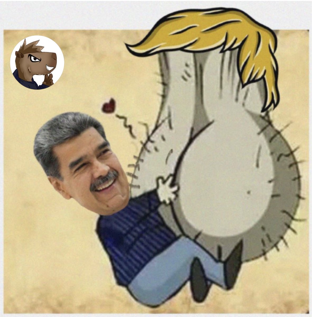 ChiguieTripolar's tweet photo. Pa lo que quedó la otrora Revolución! Maduro vuelto loco jalandole bolas a Trump https://t.co/0yTLUzunKO