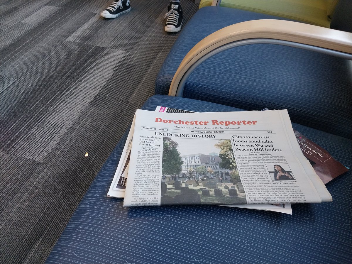 First time seeing reading material in doc office since Covid and spied the #DorchesterReporter.