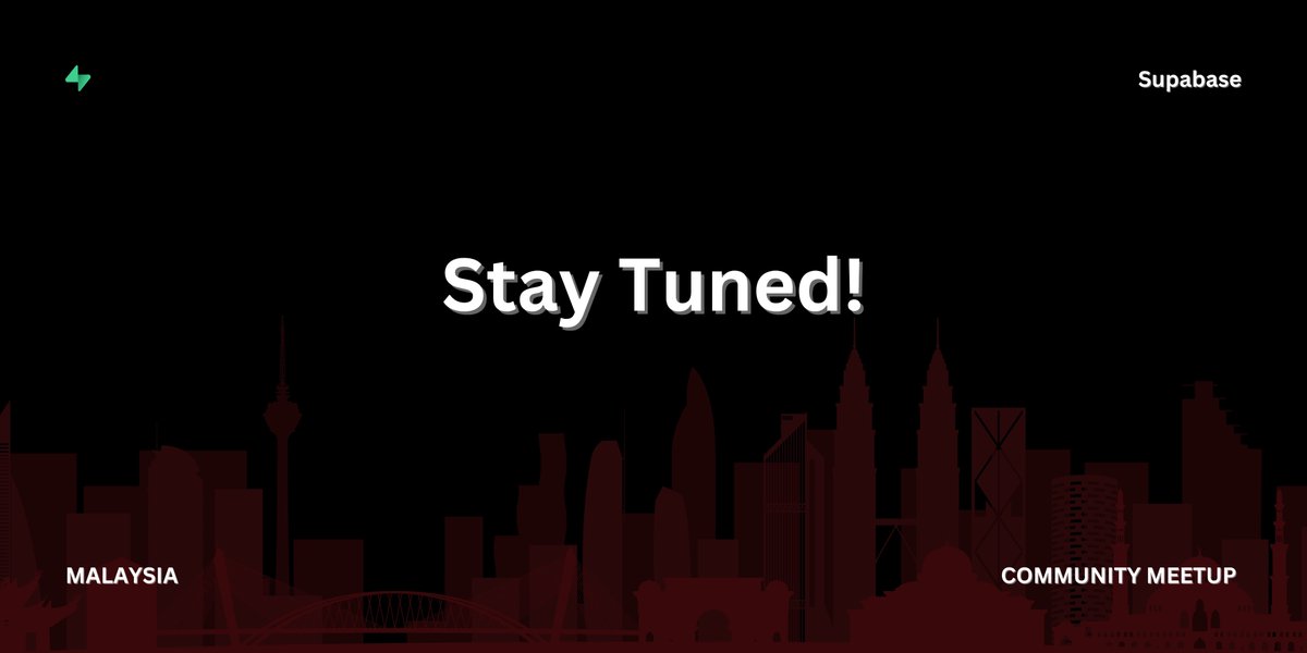 adam_coder2's tweet photo. 🚀 Exciting News, Malaysia! 🚀

We're thrilled to announce the First-Ever Supabase Malaysia Meetup! 🎉

Stay tuned for more details – the exact venue in KL & event date (between Dec 2-8) will be revealed soon! 📅

🎤 Calling all speakers! Submit your proposals now!
🤝 Want to help out? Join as an organizer!
💼 Looking for sponsors! DM me for opportunities!

Let’s build something amazing together!
🔗 Organizer form: https://t.co/iNqdzHJfQ3
🔗 Speaker form: https://t.co/LFpIZVu9sY

#Supabase #MalaysiaMeetup #KLMeetup #DeveloperCommunity #SupabaseMalaysia #TechEvent #OpenSource #SponsorOpportunity