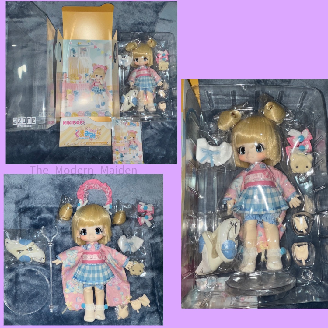 Kumamimi Yellow Ears 2024 Limited Azone Kikipop arrived! The Trio is complete! Cute postcards! (Mushroom candy!) Also two size 7 wigs for Kinoko Juice Shizuku/Luna! #kikipop #azonekikipop #kinokojuice #kikipopkumamimi  #kikipopdoll #kikipopdolls