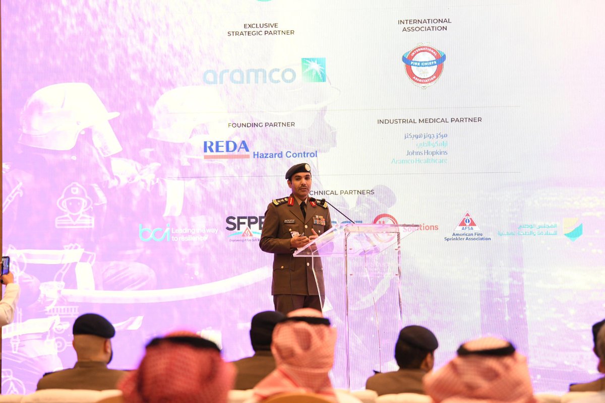 arabnews's tweet photo. At #Riyadh confab, international expert highlights importance of following #FireSafety  measures
https://t.co/30sYgLBqww

@IFOC_Riyadh https://t.co/3xUafyOAkp