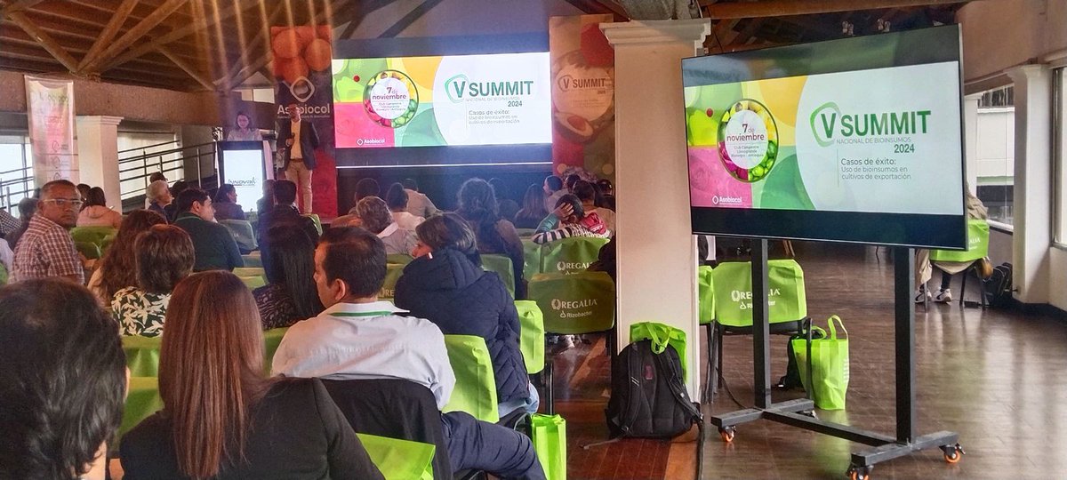 Colinagro_Col's tweet photo. Colinagro esta presente en V Summit Nacional de Bioinsumos 2024, evento organizado por la Asociacion Colombiana de Bioinsumos que este año reune a más de 200 expertos, productores y profesionales del sector agro🌱. @asobiocol #Agricultura https://t.co/dQy2OH2emz