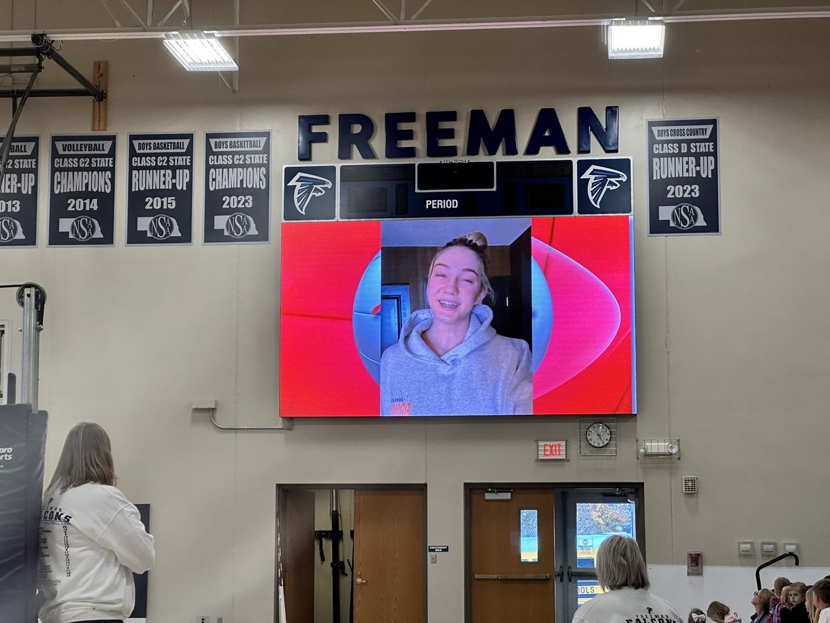 ๐
๐ซ๐๐๐ฆ๐๐ง ๐
๐๐ฅ๐๐จ๐ง๐ฌ (@freeman_falcons) on Twitter photo Also a๐๐ปHUGE๐shoutout to <a href="/Freeman_Falcons/">๐
๐ซ๐๐๐ฆ๐๐ง ๐
๐๐ฅ๐๐จ๐ง๐ฌ</a> alumn and <a href="/LouisvilleVB/">Louisville Volleyball</a> Head Coach <a href="/danib18/">Dani Busboom Kelly</a> as well as <a href="/HuskerVB/">Nebraska Volleyball</a> standout Andi Jackson for their๐loveโผ๏ธ
#WeAreFreeman๐ฆ Also a๐๐ปHUGE๐shoutout to <a href="/Freeman_Falcons/">๐
๐ซ๐๐๐ฆ๐๐ง ๐
๐๐ฅ๐๐จ๐ง๐ฌ</a> alumn and <a href="/LouisvilleVB/">Louisville Volleyball</a> Head Coach <a href="/danib18/">Dani Busboom Kelly</a> as well as <a href="/HuskerVB/">Nebraska Volleyball</a> standout Andi Jackson for their๐loveโผ๏ธ
#WeAreFreeman๐ฆ