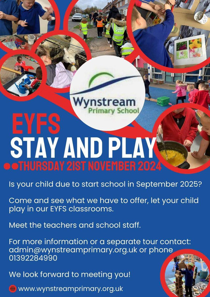 Is your child starting school in September 2025? Come to our stay and play where you can look at our provision and meet our amazing team. 
We look forward to seeing you there!