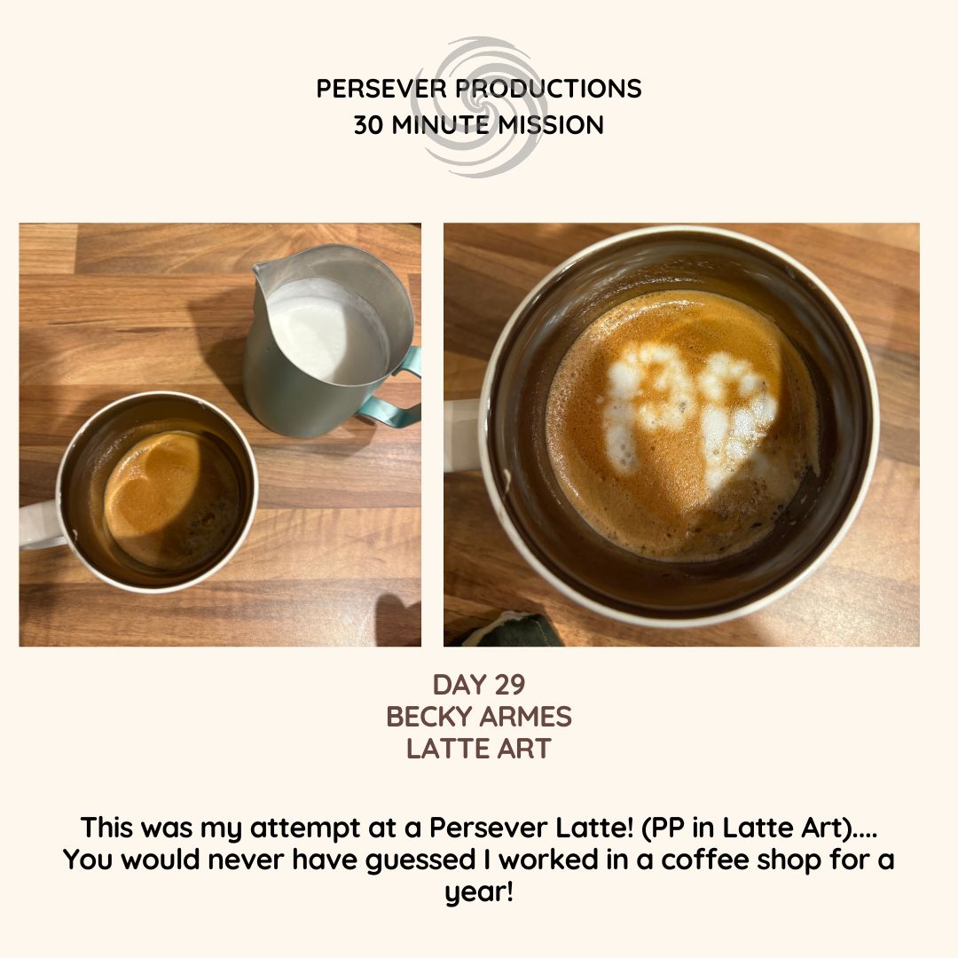 PerseverP's tweet image. Day 29 - We love our coffee over at Persever, so Becky took on her very own Latte Art Challenge! We think she might need a few more practice rounds!

Donate: justgiving.com/page/persever-…