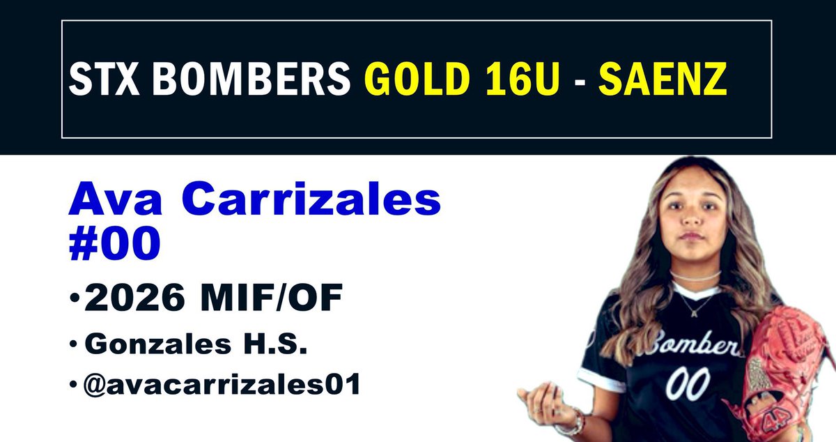 ‼️UNCOMMITTED MIF/OF 26‼️
Bombers Exposure at Burroughs Park in North Houston. 

<a href="/acarrizales01/">Ava Carrizales</a>

Quick and gets dirty at MIF and creates a no fly zone in OF. 

Slapper/lead off hitter/ swinging away, she gets it done. Last tournament had .500 BA. 

<a href="/SoftballDown/">Down South Softball</a> <a href="/softball_home/">Softball Home🥎</a>