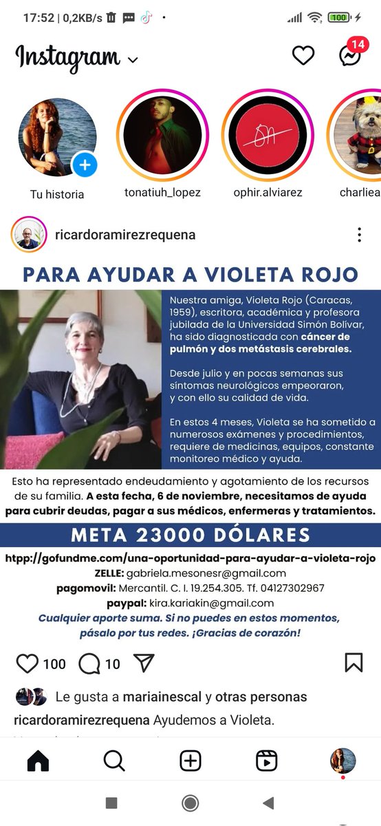 Mucho agradezco la difusión de este gofundme 🙏🙏🙏