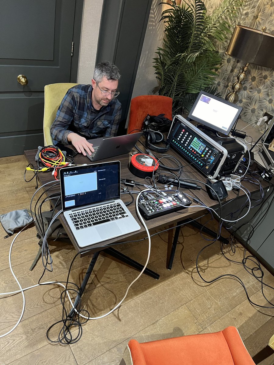 REPPR_'s tweet image. Great day testing the #webinar #streaming tech at for the next @LondonPDCEN study day! Everything working and some improvements made to the set up from last time for presentation resolution. #audio #visuals @GoPro @SCHOEPSmics @Apple @Zoom @OBSProject @allen_heath