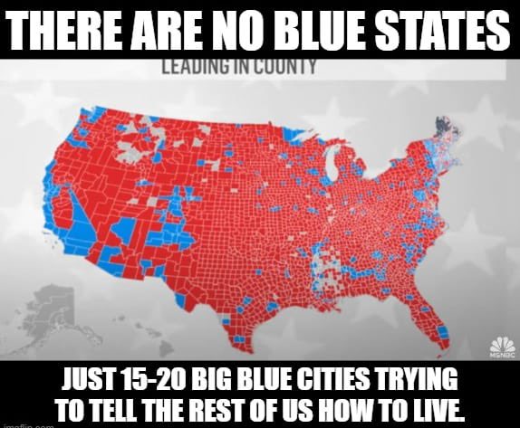 TJVNEWS's tweet image. There are no blue states - just 15-20 big blue cities trying to tell the rest of us how to live. Think about that! #blustates #redstates @realDonaldTrump @KamalaHarris 
Follow the TJNEWS channel on   
WHATSAPP 🔗 bit.ly/Channel_TJV 
TELEGRAM  🔗t.me/tjvnewsAPP 🔗
