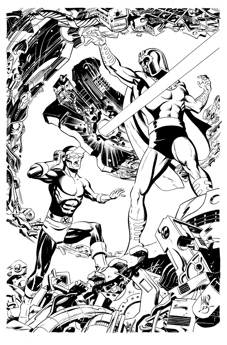 iamluke85's tweet photo. #cylops vs #magneto artwork by #paulsmith https://t.co/eUVHS6huGs