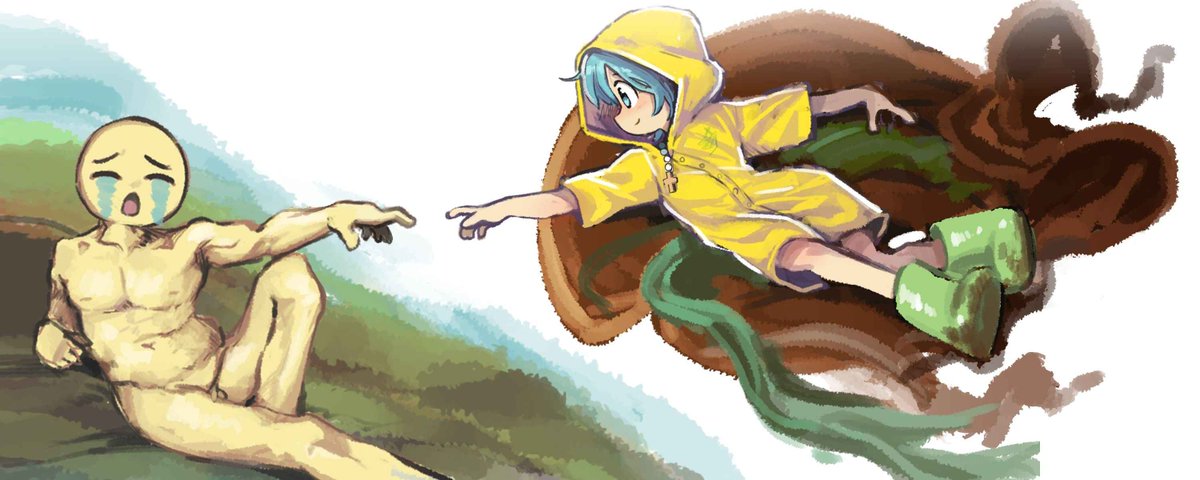 LuceVTuber's tweet photo. The Creation of Man https://t.co/hpQ9a3cDnb
