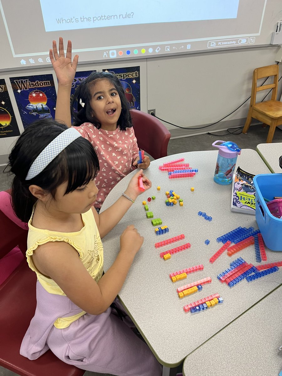 BrynczkaMs's tweet photo. The grade 3’s are working on understanding growing and shrinking patterns. @StLukeNepean @ocsbMath https://t.co/aZBLY0TqTG