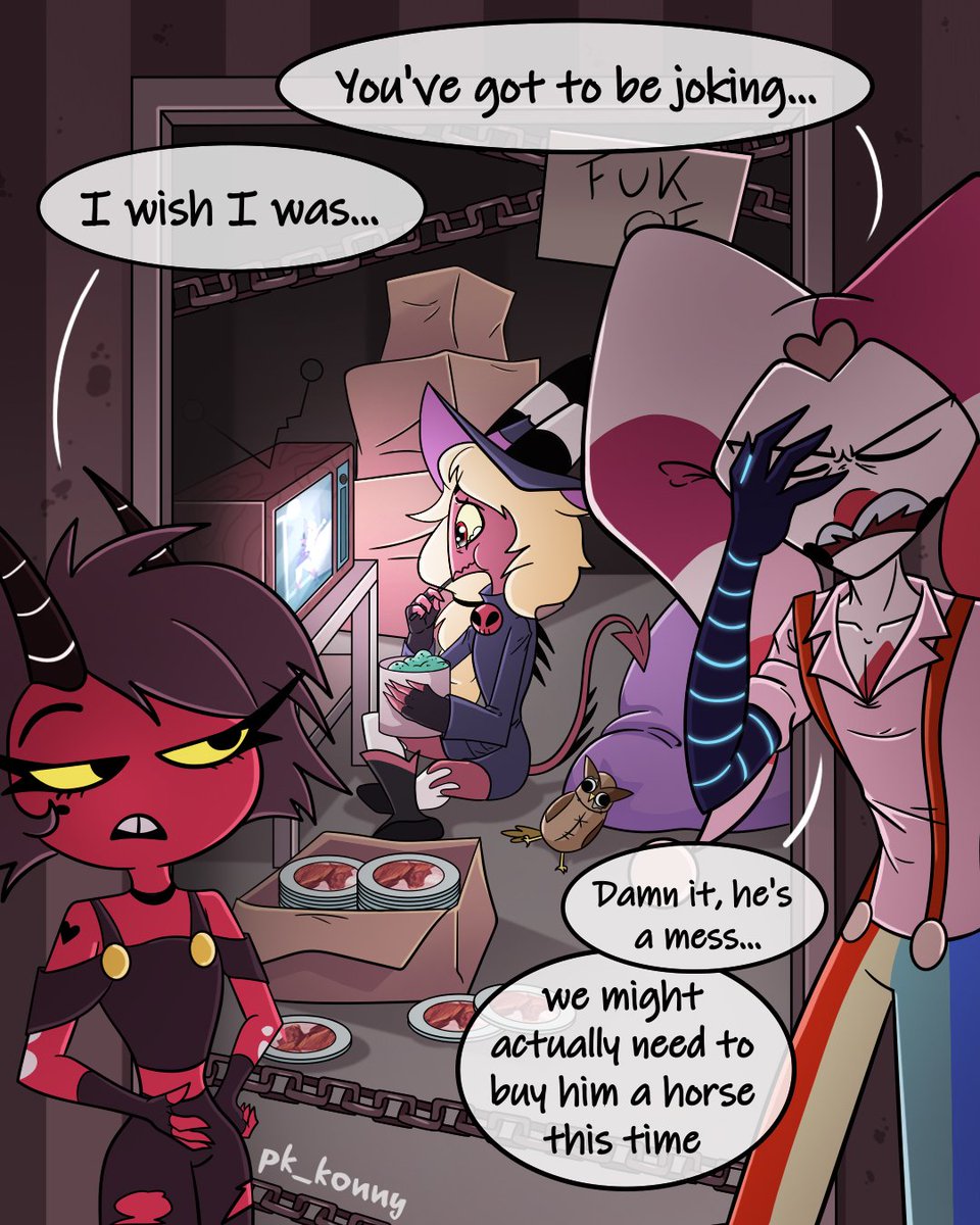 Millie had to call for backup... Poor Fizz, he wasn't ready to meet Bethany 🤣 #Fizzarolli #HelluvaBossFanart