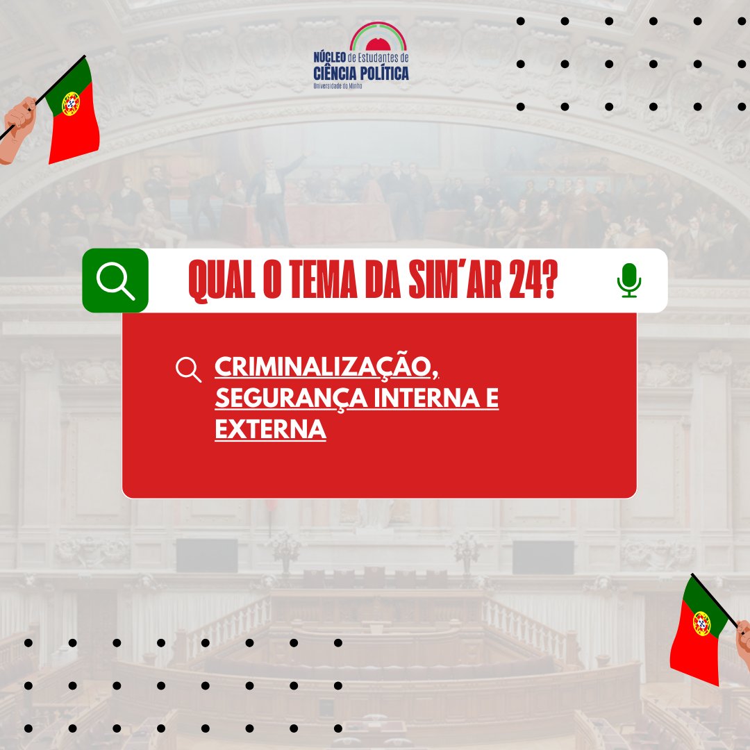 O NECP tem o prazer de anunciar a próxima edição da SIM’AR, dedicada ao tema Criminalização, Segurança Interna e Externa.

Esta oferece uma oportunidade única para os participantes explorarem questões acerca da segurança e criminalidade, incentivando uma visão crítica.