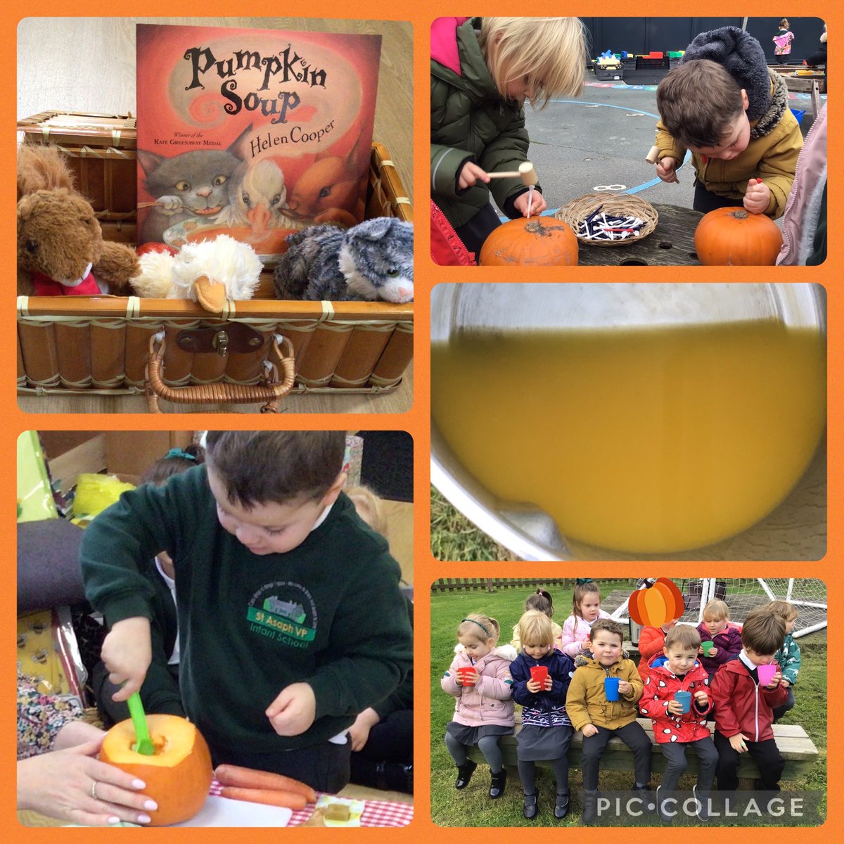 St Asaph VP Infants 💚 (@stasaphvp) on Twitter photo 🐝’s have been exploring Pumpkins. After listening to the story Pumpkin Soup <a href="/HelenCooperbook/">Helen Cooper</a> & through pupil voice we made Pumpkin soup 🍲 #VPAC 🐝’s have been exploring Pumpkins. After listening to the story Pumpkin Soup <a href="/HelenCooperbook/">Helen Cooper</a> & through pupil voice we made Pumpkin soup 🍲 #VPAC