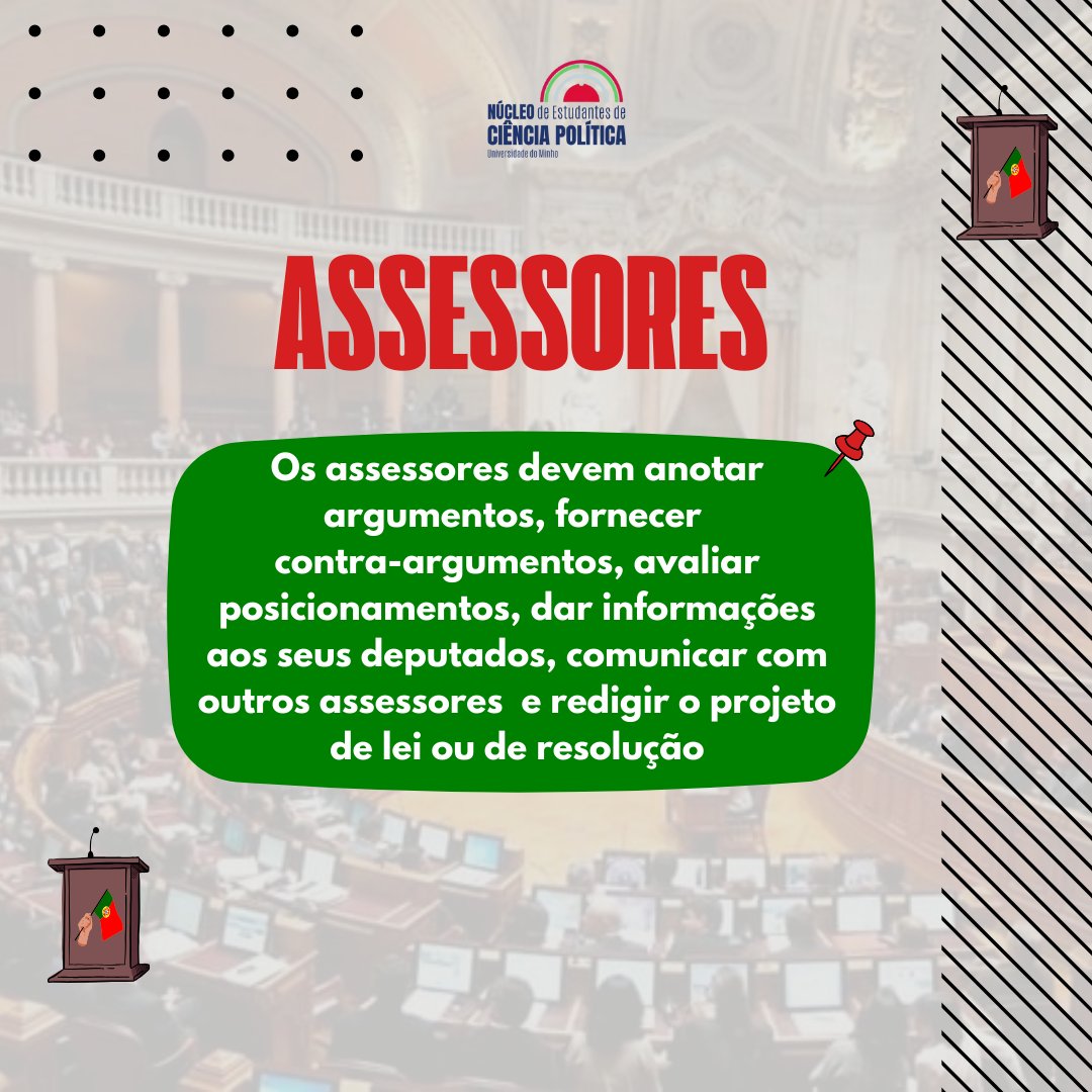 🗣️A III edição da SIM´AR conta com os cargos de Deputados e de Acessores.

Fica a conhecer melhor as suas funções! ✍🏻