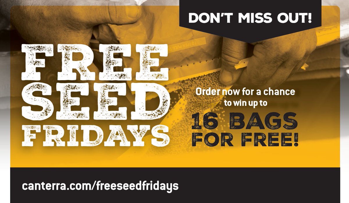 One week left to get your 2025 canola order in for a chance to win up to 16 free bags of CANTERRA SEEDS canola! For full details, visit canterra.com/freeseedfridays.