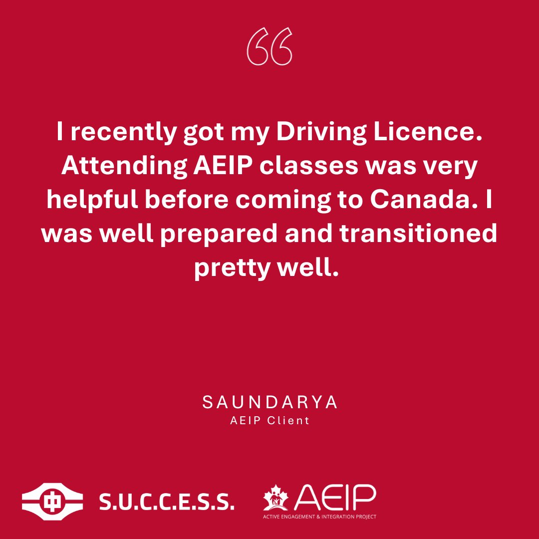 Empowering newcomers with the knowledge they need for a smooth transition! From driving tips to navigating life in Canada, AEIP supports every step of the way.

Learn more about our services here: aeipsuccess.ca

#aeipsuccess #PreArrivalServices #CanadianJourney