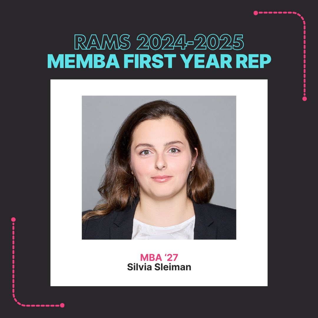 Rotman_RAMS's tweet image. Please welcome our MEMBA representative, Silvia Sleiman🎉 

Thrilled to have you on board!