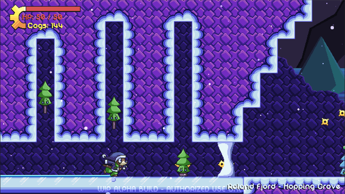 MeanderForth's tweet photo. Keep an eye out! This creatures may look like trees, but that's their natural camouflage. They're usually harmless, though: just remember that the pointy green ones jump in the air while the crested blue ones stick to the ground.

#meanderforth #godotengine #indiegame #gamedev https://t.co/PD3hxZvDI6