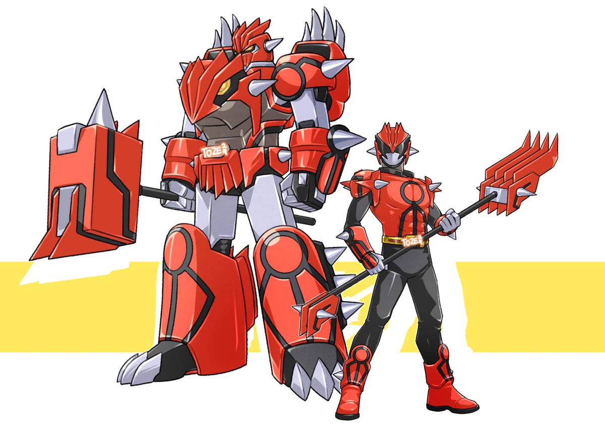 RhafToze's tweet photo. Groudon Ranger with its Warrior mode megazord https://t.co/pS56kJJWJI