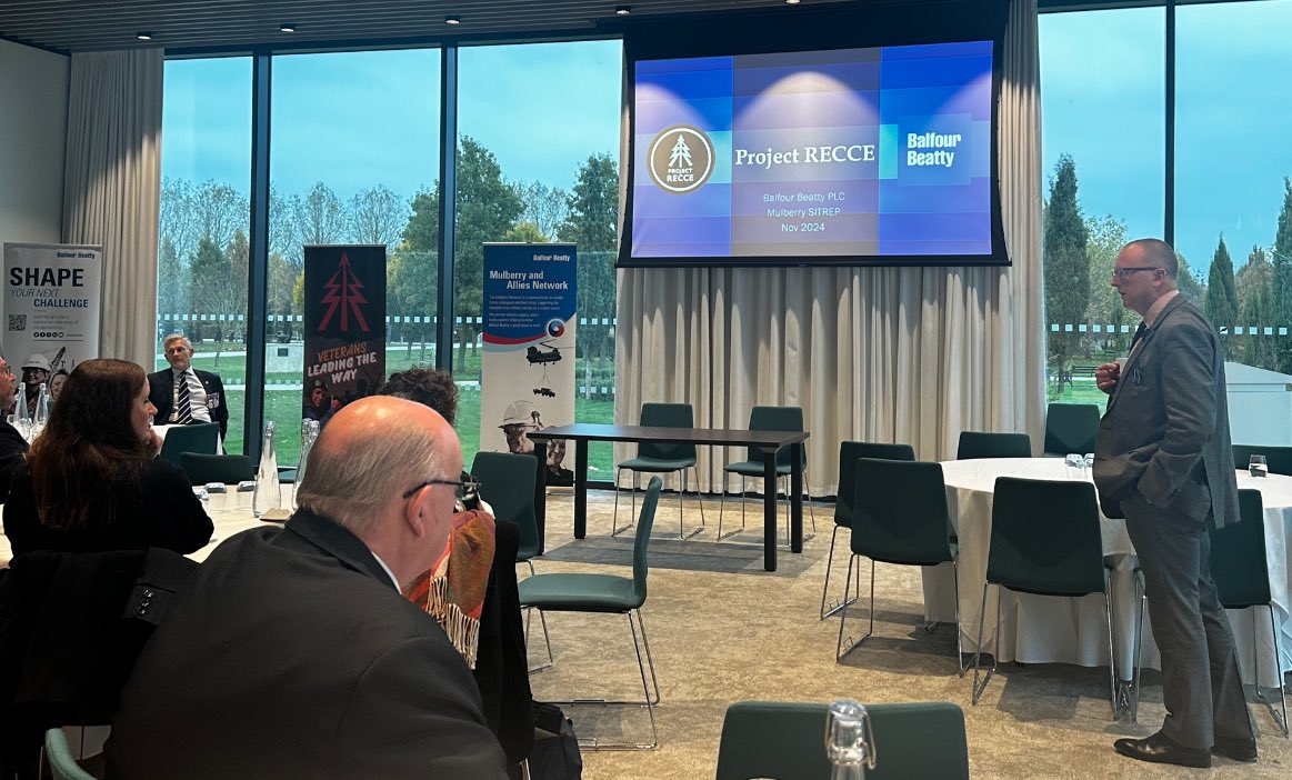 ProjectRecce's tweet image. 🤝 Proud moment at the @Nat_Mem_Arb as @balfourbeatty reinforces its Armed Forces Covenant commitment &amp;amp; launches the Mulberry Network. Not just about recruitment - it's about transforming lives. When industry leaders truly understand the value of veterans, magic happens. Thanks…