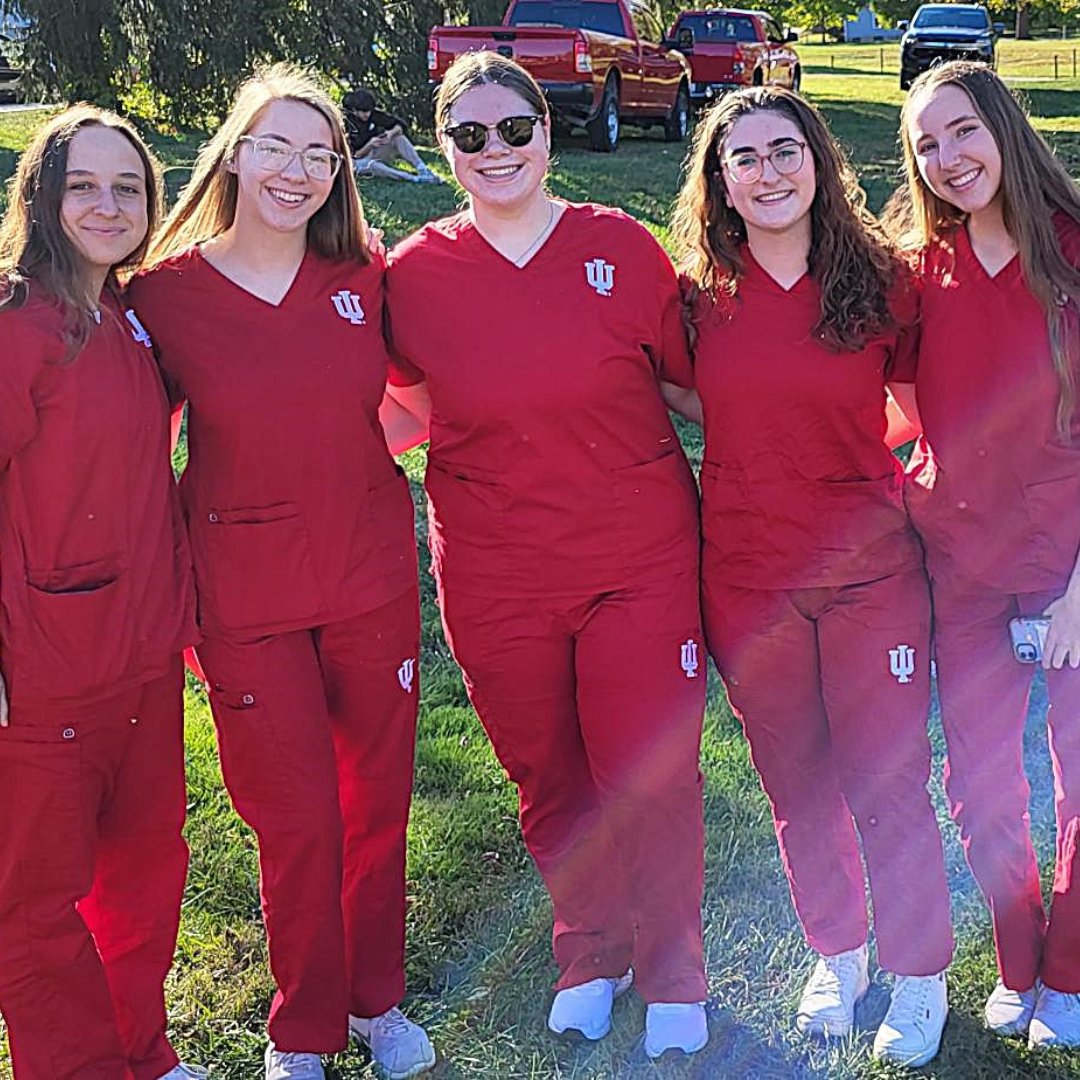 IUnursing's tweet photo. A fall semester highlight on the Bloomington campus was our nursing students’ participation in IU’s annual Homecoming festivities! #IUSON students marched in the Homecoming Parade, and guests enjoyed a waffle bar &amp; other fun giveaways at our Tailgate Party before the big game. https://t.co/DjGwslIBBu