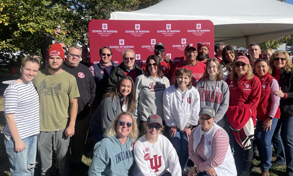 IUnursing's tweet photo. A fall semester highlight on the Bloomington campus was our nursing students’ participation in IU’s annual Homecoming festivities! #IUSON students marched in the Homecoming Parade, and guests enjoyed a waffle bar &amp; other fun giveaways at our Tailgate Party before the big game. https://t.co/DjGwslIBBu