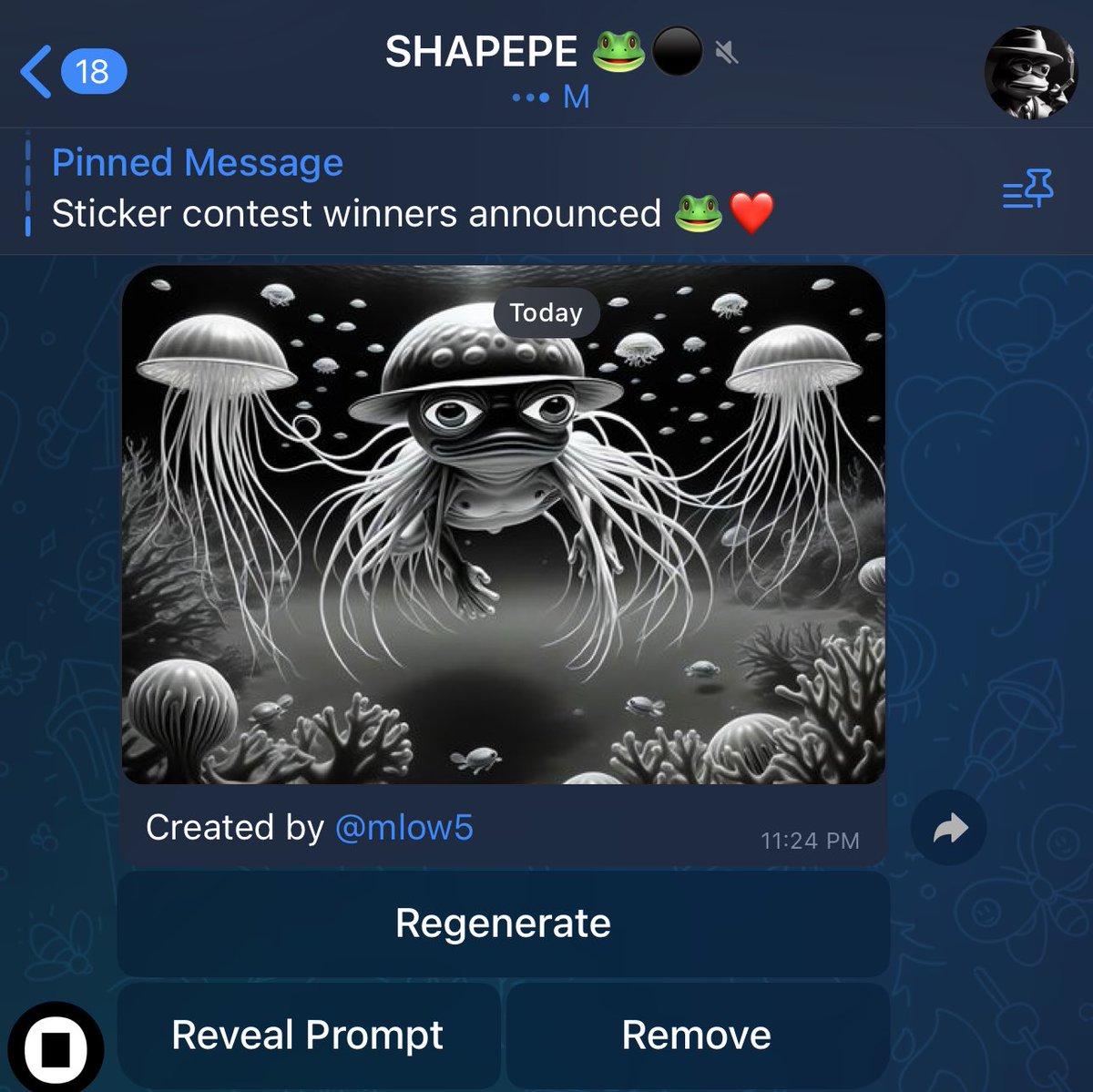 Shapepecoin's tweet photo. SHAPEPE SHIPPING🐸
Our very own AI bot is live on Telegram🔥
Join Telegram
Create your own SHAPEPE
Share result on twitter with hashtag #SHAPEPE
Let’s have some fun🐸 https://t.co/PbufcltfPy