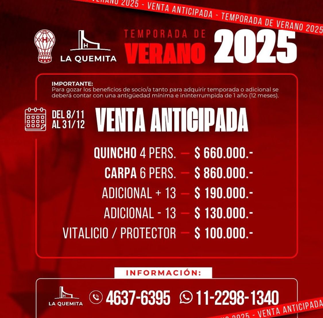 👉🏼 Arranca la mejor época del año sin dudas. Acá les compartimos la info de <a href="/laquemita/">Ana Laura Corredera</a> para que vayan preparándose para otro verano juntos!