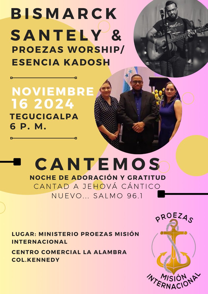 Todos invitados centro comercial la alahmbra Kennedy este 16 de noviembre a las 6.00pm #alabanzayadoracion #worshipnite #MusicaDesdeElCorazon #bismarcksantely #ElRey #laalahmbrakennedy