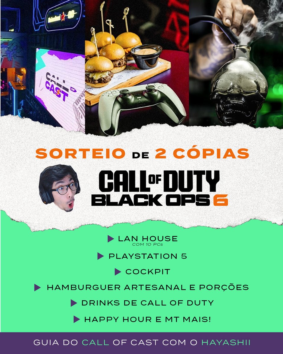 CallofCast's tweet photo. O pessoal do @CallofDutyBR mandou pra gente algumas chaves do #BlackOPS6 pra sortearmos pra vocês que estarão lá com a gente!
Fora tudo isso aqui que vai rolar: https://t.co/OtzbaOS6UR