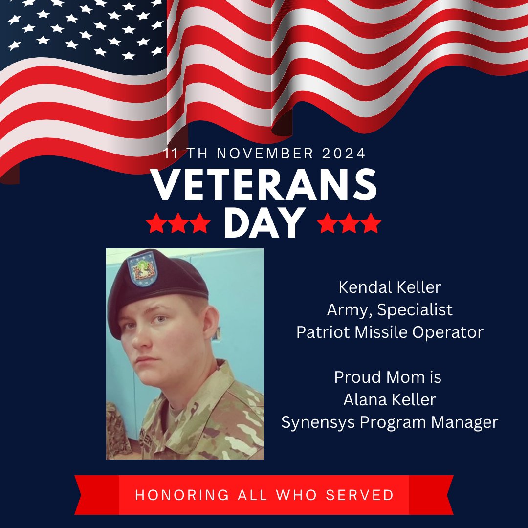 SynensysGlobal's tweet photo. As a Service Disabled Veteran Owned Small Business, we are proud to have many Veterans on our team so we take this opportunity to honor them &amp; their family members who have served. THANK YOU to all veterans for your service, sacrifice and devotion to our country and freedom! https://t.co/uVNdeJI9dt