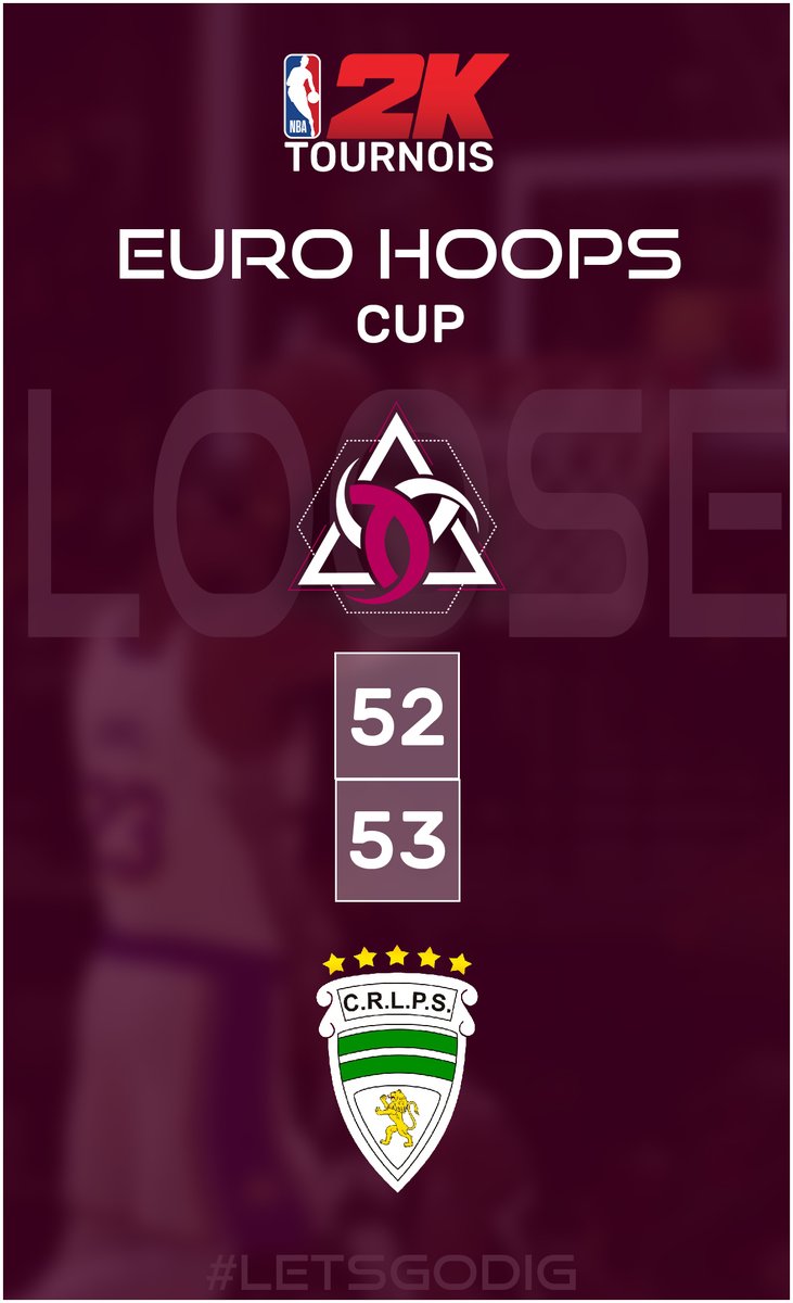 EURO HOOPS - CUP🏆

Malheureusement, on se fait éliminé de la coupe sur un petit point 🥲

GGs 🤝 <a href="/leoespsesports/">Leões Porto Salvo Esports</a>

On reviendra plus fort ! 💪

#ProtectUrDignity🤍 | #LetsGoDIG🤍
