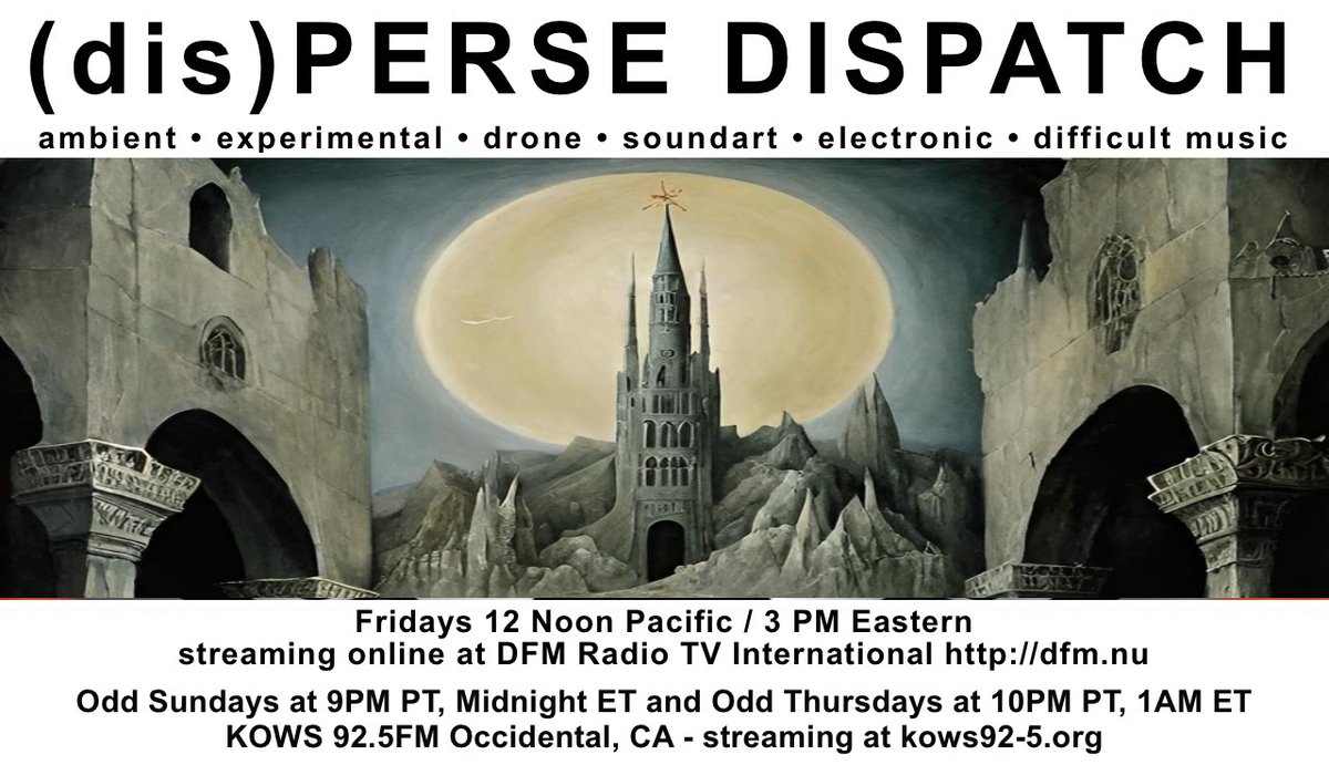 auricular's tweet image. This week, episode #700 of (dis)PERSE Dispatch will feature tracks by Felicia Atkinson, Laurie Anderson, Rubbish Music, Jabu, Paul D. Miller, Philippe Lamy, The Necks, Space Gambus Experiment, James Blackshaw, Dark Waters, and Richard Skelton.