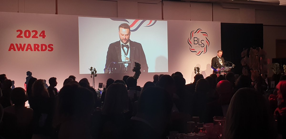 BeckyMoyce's tweet photo. #blsawards2024 the suspense building for president's outstanding achievement award https://t.co/es7sG6kFdr