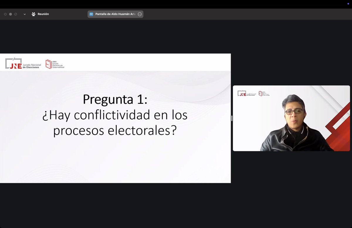 esegperu's tweet photo. 📌 Hoy, 07 de noviembre, se llevó a cabo el “Programa de Extensión Universitaria en Derecho, Gestión y Justicia Electoral para estudiantes de Ciencias Políticas, Ciencias Sociales y Humanidades” con la lección N° 7, a cargo de Aldo Huamán, especialista en conflictividad electoral https://t.co/8avZtvM1K4