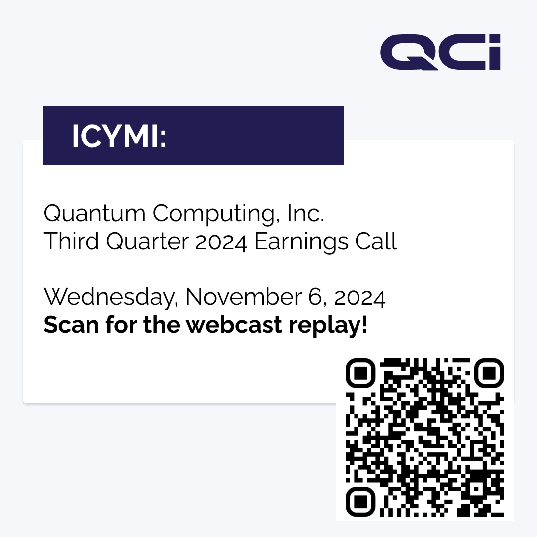 #ICYMI QCi Reports Third Quarter 2024 Financial Results 📈

For more details, read the full press release here: bit.ly/3Ceb34l

Missed the live Earnings Webcast? Listen to the replay here: bit.ly/40wCock

#ThirdQuarter #EarningsReport #Webcast