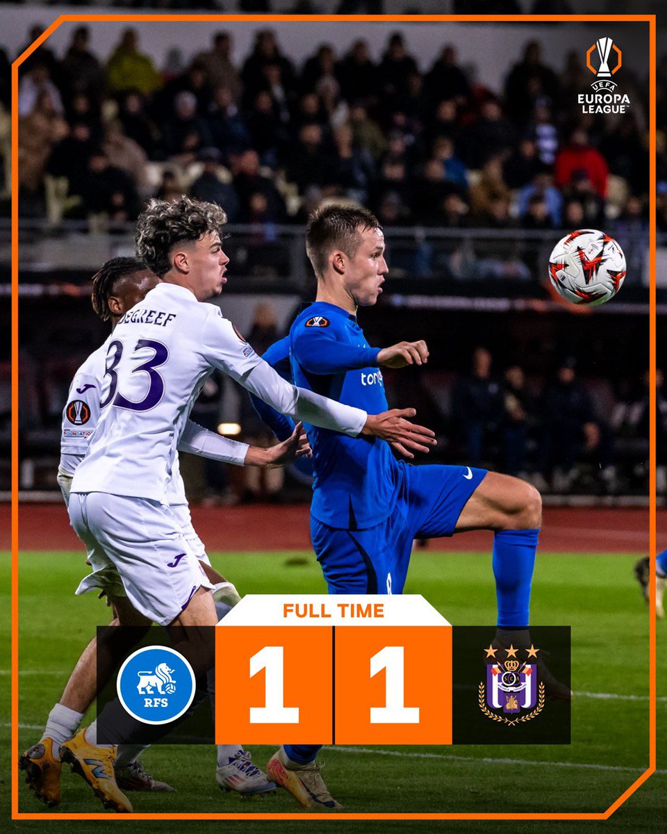 RFS_tr's tweet photo. MAÇ SONUCU | RFS 1-1 Anderlecht https://t.co/89y22vyYMR