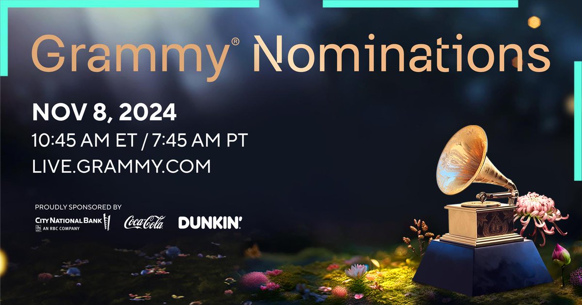 summerrona's tweet photo. The #GRAMMY nominations are almost here! Tune in tomorrow, November 8th, to find out who’s nominated. https://t.co/MjILKesLAX
