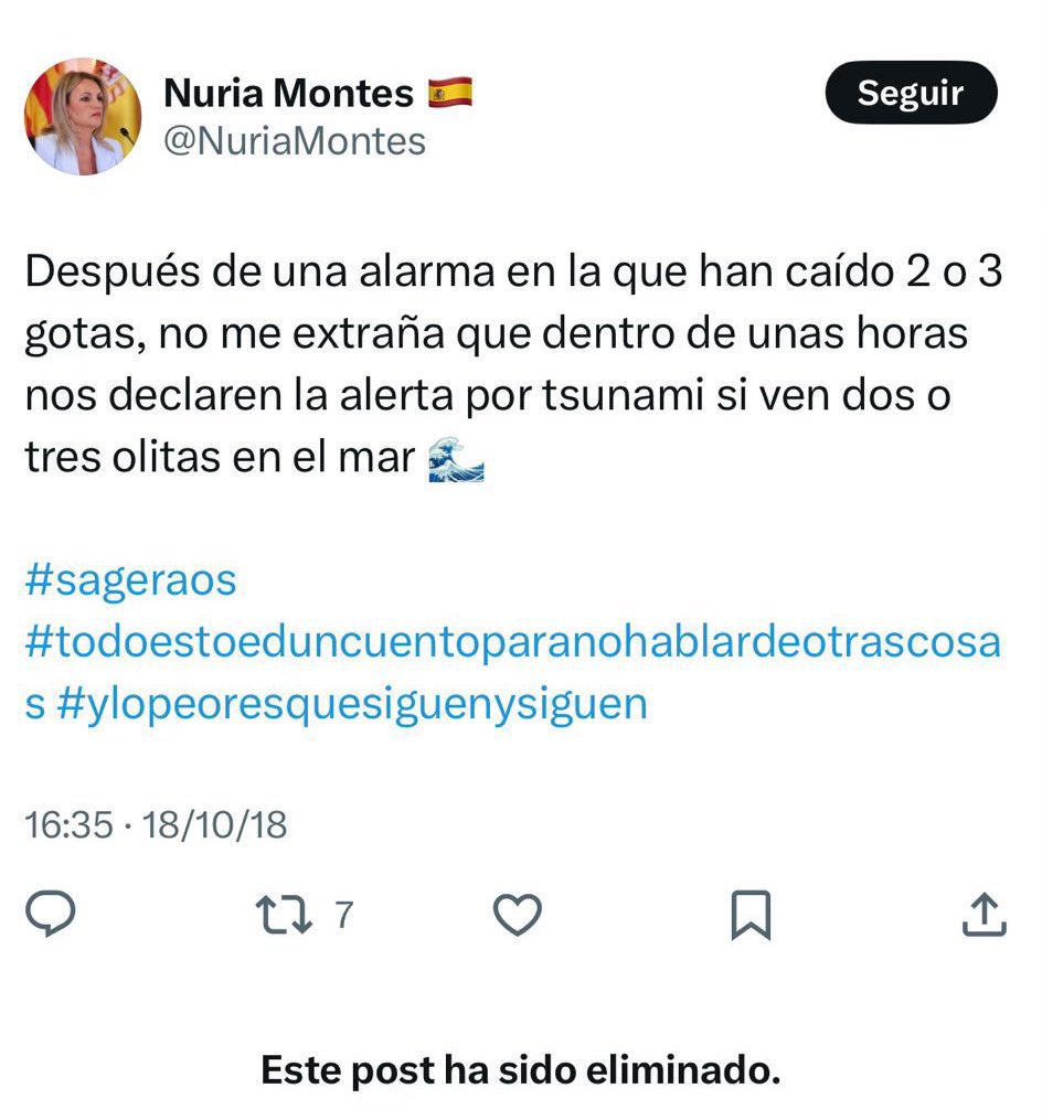 PiedrafitaMario's tweet photo. A la consellera que hablaba sin empatía alguna a las víctimas de la DANA ahora encima se le están borrando los tuits. https://t.co/MtrpHDbZOd
