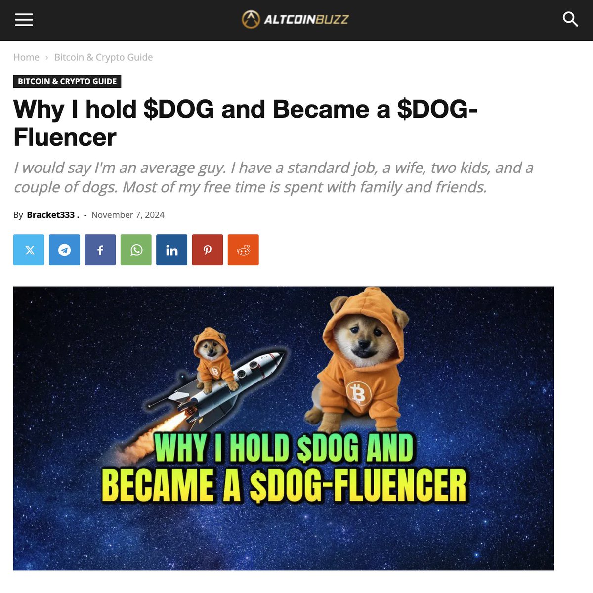 BREAKING: Altcoin Buzz just published an article about $DOG!

Full article → altcoinbuzz.io/bitcoin-and-cr…