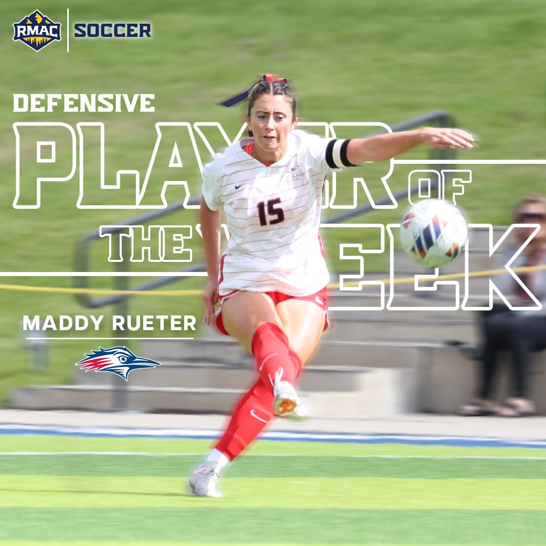 RMAC_SPORTS's tweet photo. 𝙍𝙈𝘼𝘾 𝙒𝙤𝙢𝙚𝙣'𝙨 𝙎𝙤𝙘𝙘𝙚𝙧 𝘿𝙚𝙛𝙚𝙣𝙨𝙞𝙫𝙚 𝙋𝙡𝙖𝙮𝙚𝙧 𝙤𝙛 𝙩𝙝𝙚 𝙒𝙚𝙚𝙠⚽️

@MSUDenverWSOC defender Maddy Rueter!

#GetRowdy | #EverythingElevated https://t.co/biCc8FNb4n