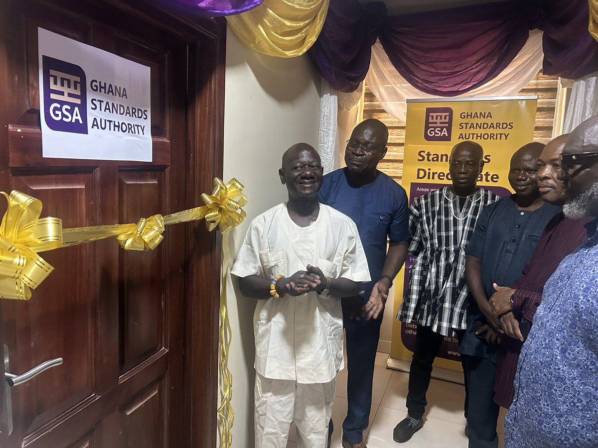 Hon. John Peter Amewu, the Minister for Railways Dev. and MP for Hohoe was present during the opening of the GSA Hohoe office. He lauded the initiative and assured them of his support in ensuring that his constituents and other citizens benefit from Standardisation.