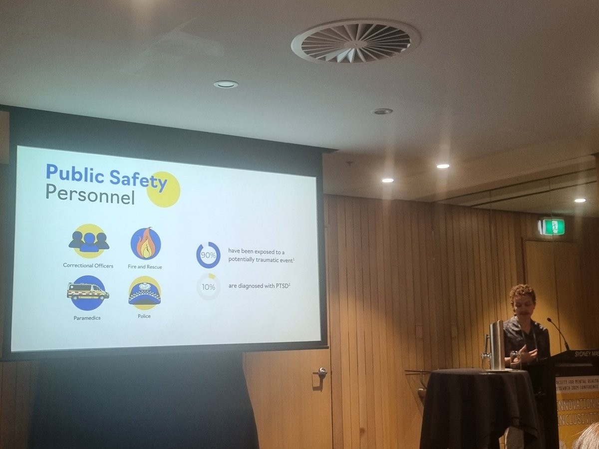 The Matilda Centre (@thematilda_usyd) on Twitter photo Over 90% of public safety personnel have been exposed to a traumatic event, says research presented by <a href="/JaydenSercombe/">Jayden Sercombe</a> #SMHR2024 Over 90% of public safety personnel have been exposed to a traumatic event, says research presented by <a href="/JaydenSercombe/">Jayden Sercombe</a> #SMHR2024