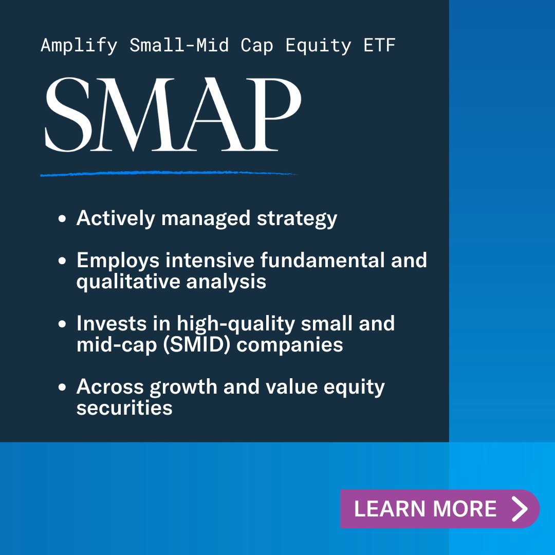 AmplifyETFs's tweet photo. You're seeing the news on Clearwater Analytics ($CWAN), but did you know it is a holding in the Amplify Small-Mid Cap Equity ETF $SMAP?
For a complete list of holdings and fund info: https://t.co/sfYOUoD0Em
#growth #value #equities #highquality #smidcap #activelymanaged https://t.co/1ZOm1oiUcx